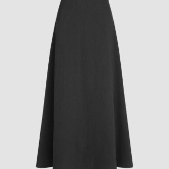 High Waist Solid Pleated Maxi Skirt - Picture 5 of 6